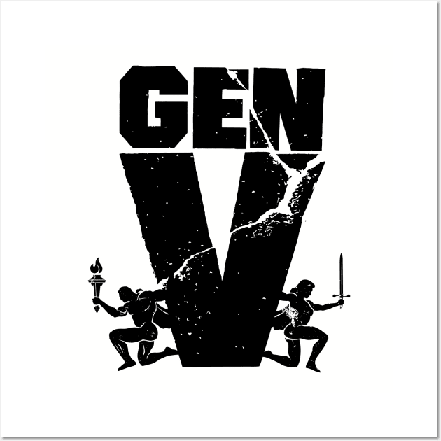 Gen V Fan Logo Black Wall Art by Vault Emporium